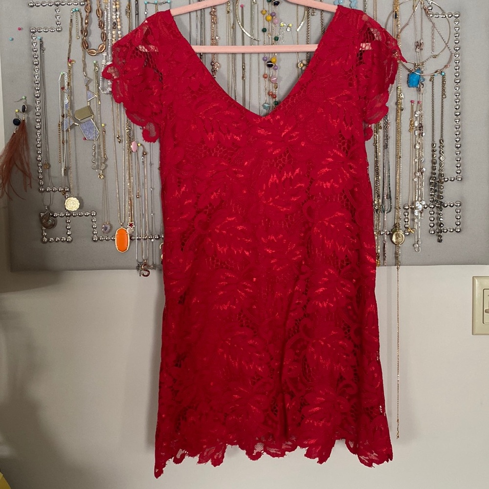 BB Dakota Red Lace Dress